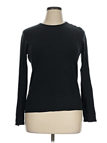AK Anne Klein Long Sleeve Silk Top (view 1)