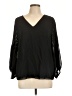 Naked Zebra 100% Polyester Black Long Sleeve Blouse Size L - photo 1