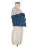 Le Lis Blue Sleeveless Button-Down Shirt Size M - photo 4
