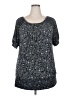 Ashley Stewart Black Short Sleeve Blouse Size 2X Plus - photo 1