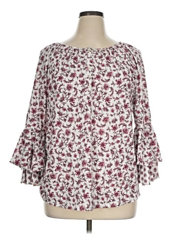 Chaps 3/4 Sleeve Blouse (view 1)
