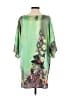 Unbranded 100% Polyester Print Green Cocktail Dress Size S - photo 2