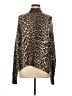 Ganni Animal Print Brown Wool Cardigan Size Lg - XL - photo 1