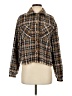 Charlie B 100% Polyester Tweed Brown Jacket Size S - photo 1