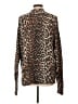Ganni Animal Print Brown Wool Cardigan Size Lg - XL - photo 2