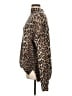 Ganni Animal Print Brown Wool Cardigan Size Lg - XL - photo 5