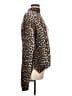 Ganni Animal Print Brown Wool Cardigan Size Lg - XL - photo 4