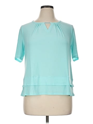 Nina Leonard Short Sleeve Blouse (view 1)