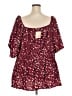 BLOOMCHIC Burgundy 3/4 Sleeve Blouse Size 30 - photo 2