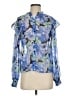 MNG Blue Long Sleeve Blouse Size 4 - photo 1