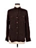 Kate Hill Brown Long Sleeve Button-Down Shirt Size M - photo 1