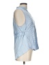 Tiny 100% Cotton Blue Sleeveless Blouse Size L - photo 4