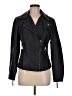 Max Studio 100% Polyurethane Solid Blue Black Jacket Size M - photo 1