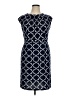 Charter Club Graphic Blue Casual Dress Size 14 - photo 1