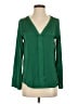 Zara Basic Green Long Sleeve Blouse Size S - photo 1