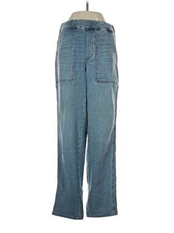 Madewell Tall Pull-On Relaxed Jeans in Lisford Wash (view 1)