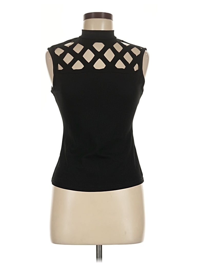 Pre-owned Shein Sleeveless Top Black Halter Neckline Tops
