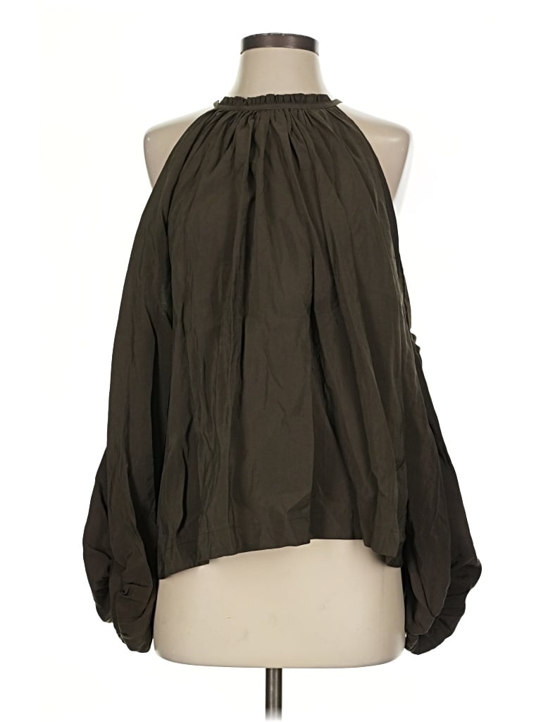 H&m Sleeveless Blouse In Green
