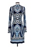 Hale Bob Aztec Or Tribal Print Color Block Graphic Blue Cocktail Dress Size S - photo 2