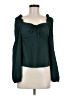 Topshop Green Long Sleeve Blouse Size 6 - photo 1