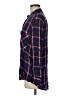 Express 100% Rayon Plaid Blue Long Sleeve Button-Down Shirt Size M - photo 5