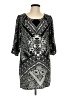 Bebop 100% Polyester Graphic Black Casual Dress Size L - photo 1