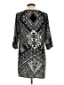 Bebop 100% Polyester Graphic Black Casual Dress Size L - photo 2
