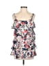 XOXO 100% Polyester Floral Multi Color White Sleeveless Top Size S - photo 1