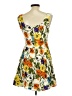 Pins and Needles 100% Polyester Tropical Yellow Cocktail Dress Size 8 - photo 2