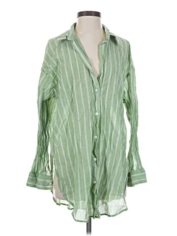 H&M 3/4 Sleeve Button-Down Shirt (view 1)