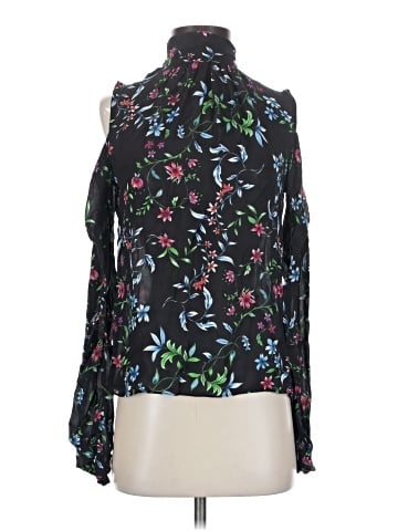 Milly Long Sleeve Silk Top (view 1)