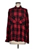 Express Plaid Red Long Sleeve Button-Down Shirt Size M - photo 1