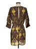 Glam 100% Polyester Paisley Brown Cocktail Dress Size S - photo 2