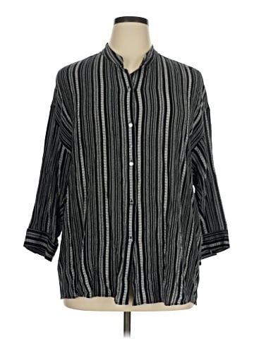 Jones New York 3/4 Sleeve Button-Down Shirt (view 1)