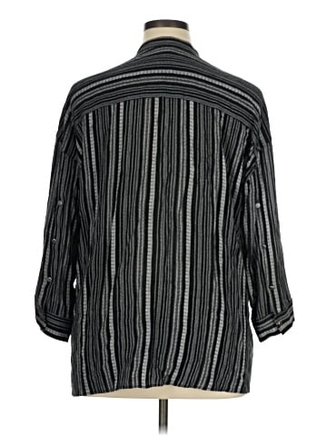 Jones New York 3/4 Sleeve Button-Down Shirt (view 2)