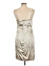 Cachet 100% Polyester Metallic Silver Cocktail Dress Size 10 - photo 2