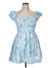 Altar'd State 100% Polyester Floral Blue Cocktail Dress Size XL - photo 1