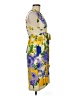Glam Print Yellow Casual Dress Size M - photo 4