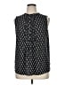 Ann Taylor LOFT Graphic Black Sleeveless Blouse Size XL - photo 1