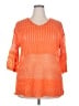 Unbranded 100% Polyester Orange 3/4 Sleeve Top Size 2X - photo 1