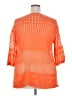Unbranded 100% Polyester Orange 3/4 Sleeve Top Size 2X - photo 2