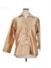 Travelsmith 100% Silk Metallic Tan 3/4 Sleeve Silk Top Size XL (petite) - photo 1