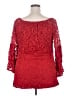 Win Win Red 3/4 Sleeve Blouse Size XL - photo 2