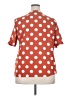 Unbranded 100% Polyester Polka Dots Orange Short Sleeve Blouse Size 2X - photo 2