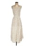 Final Touch Metallic Ivory Cocktail Dress Size S - photo 1
