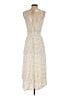 Final Touch Metallic Ivory Cocktail Dress Size S - photo 2