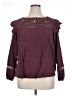 Tiny 100% Cotton Burgundy Long Sleeve Blouse Size 1X - photo 1