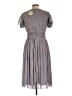 Unique Vintage 100% Polyester Gray Cocktail Dress Size L - photo 2