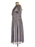 Unique Vintage 100% Polyester Gray Cocktail Dress Size L - photo 5