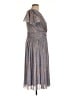Unique Vintage 100% Polyester Gray Cocktail Dress Size L - photo 4